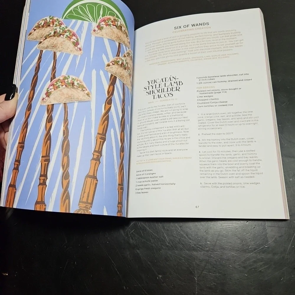 DIVINE YOUR DINNER A Cookbook for Using Tarot as Your Guide to Magical Meals NEW